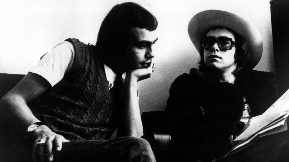 Bernie Taupin with Elton John