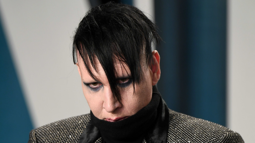 Marilyn Manson in a turtleneck