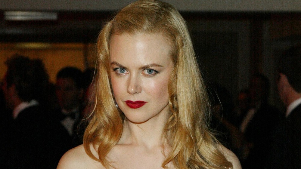 Nicole Kidman wearing red lipstick