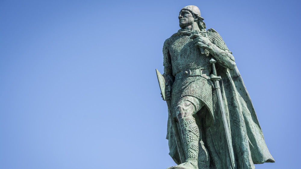 Statue in Reykjavik, Iceland, of Leif Erikson,