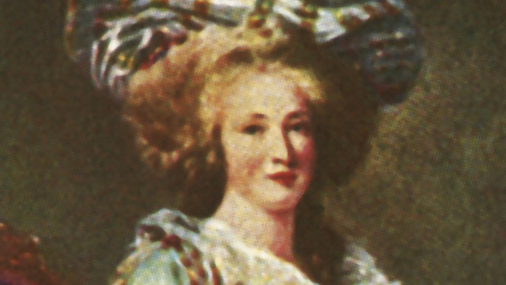 portrait of Marie Antoinette wearing large hat