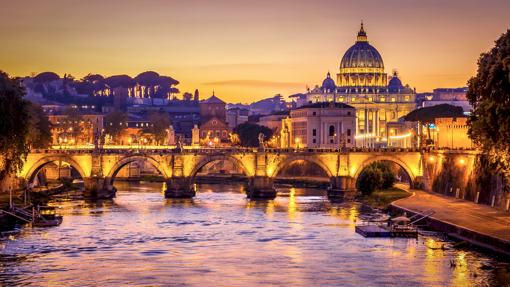 st peter's basilica and the tiber river