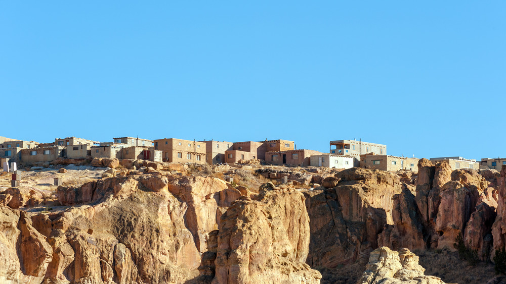 The Acoma Pueblo on top of rocks