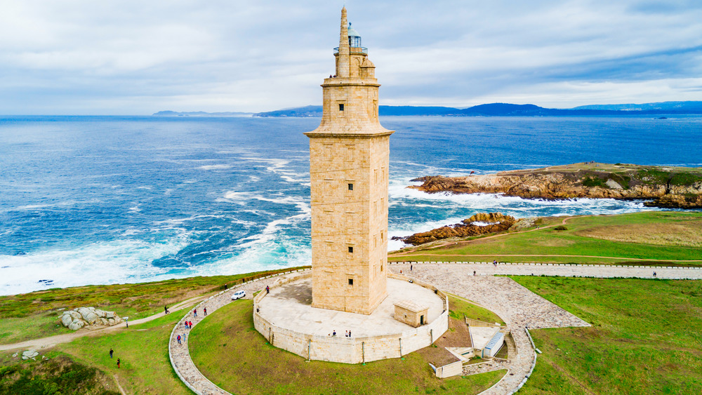 The Tower of Hercules with sea behind