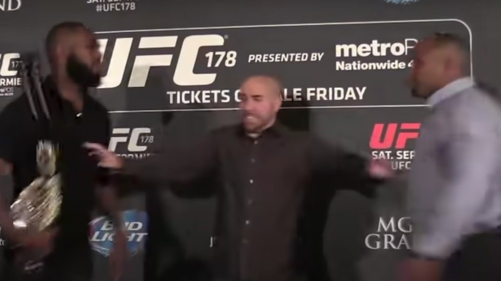 Jones-Cormier press conference brawl