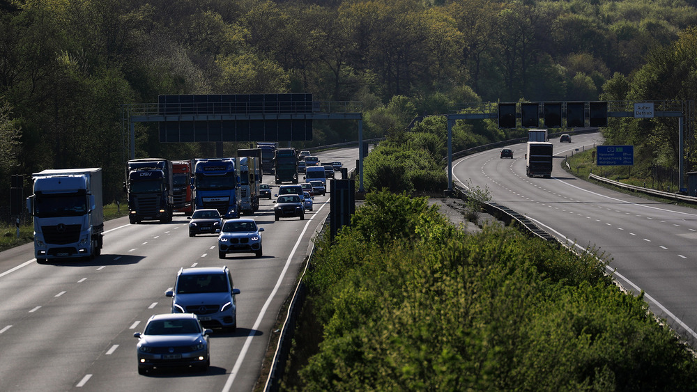 A glimpse of the Autobahn in Germany