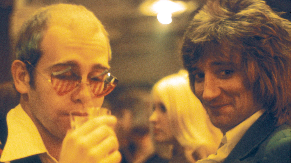 Rod Stewart and Elton John in 1974