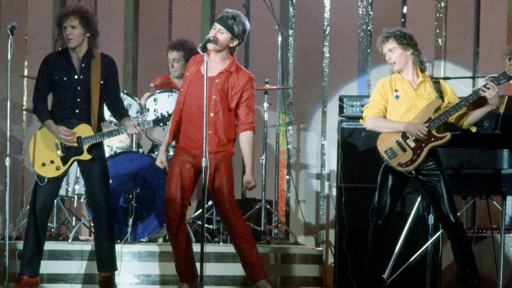 Smith on bass with Loverboy