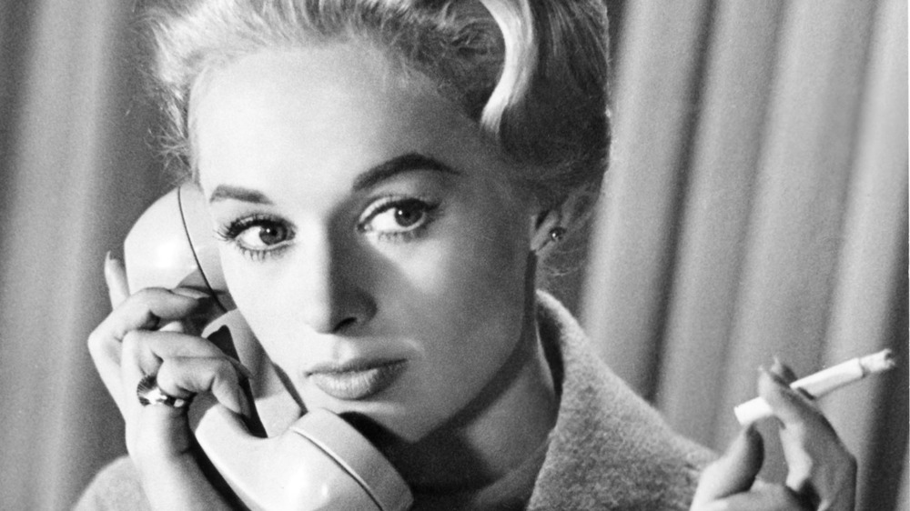 Tippi Hedren on the telephone