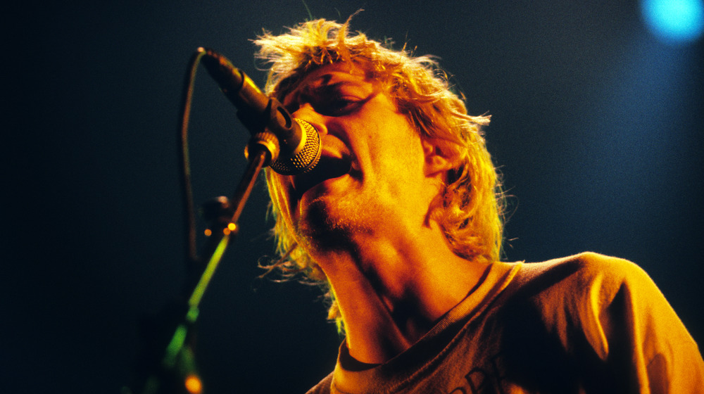 Kurt Cobain performs with Nirvana