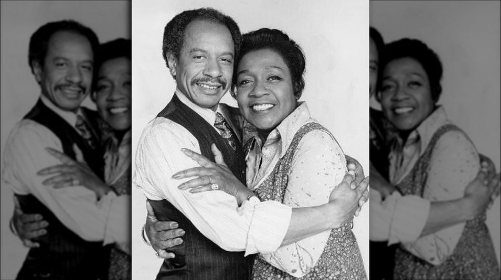 Sherman Hemsley and Isabel Sanford posing for a photo.