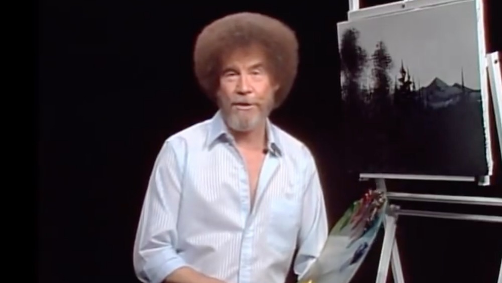Bob Ross in his final episode of The Joy of Painting