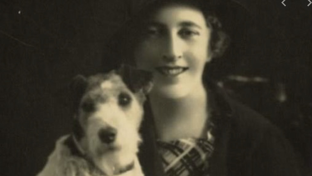 Agatha Christie with her dog 