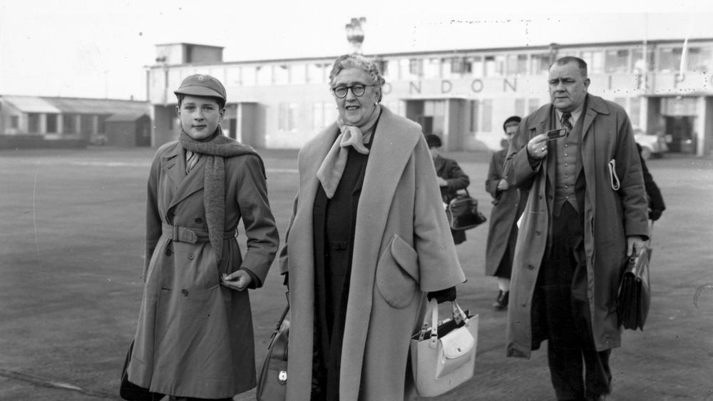Agatha Christie at the airport 