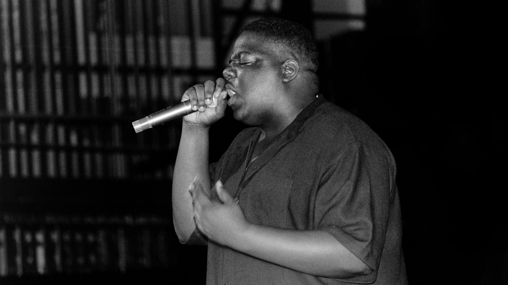 Notorious B.I.G. with microphone