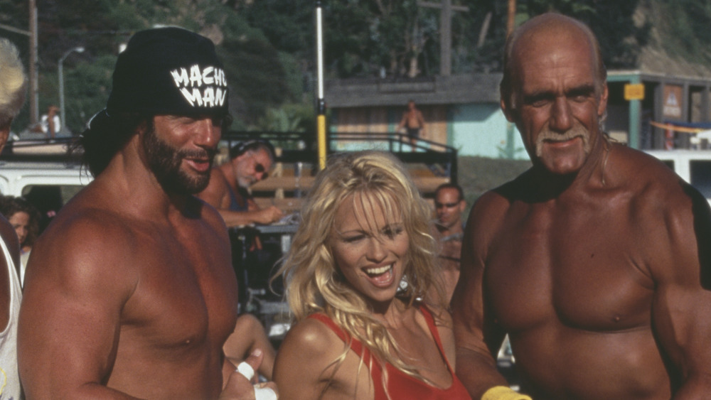 Randy Savage, Pamela Anderson and Hulk Hogan
