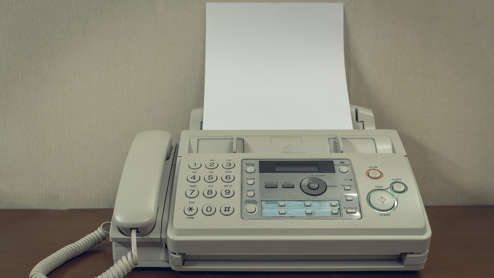 An old fax machine