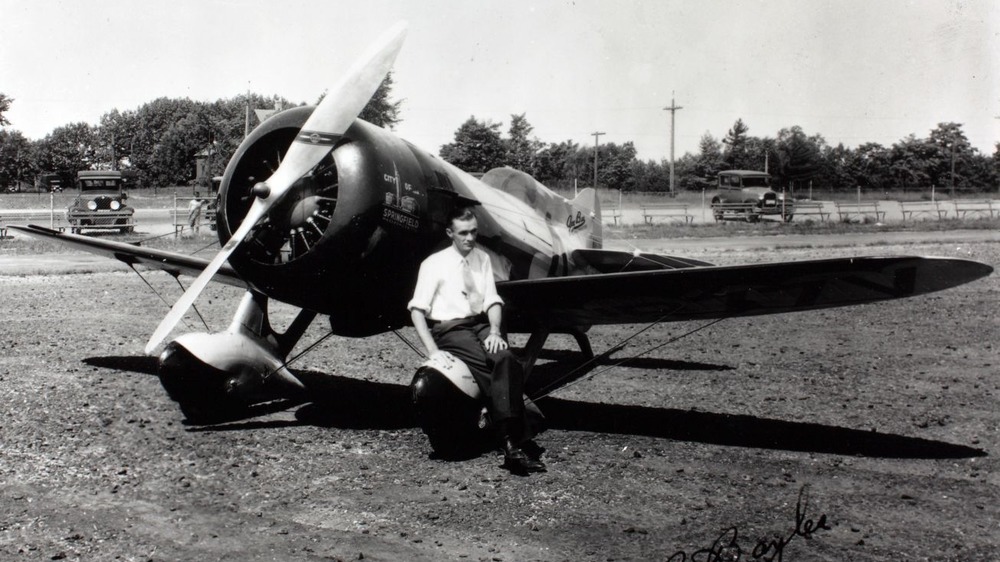 Lowell Bayles with is plane