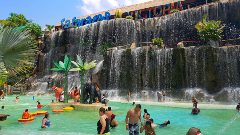 Hacienda Nápoles theme park waterfall