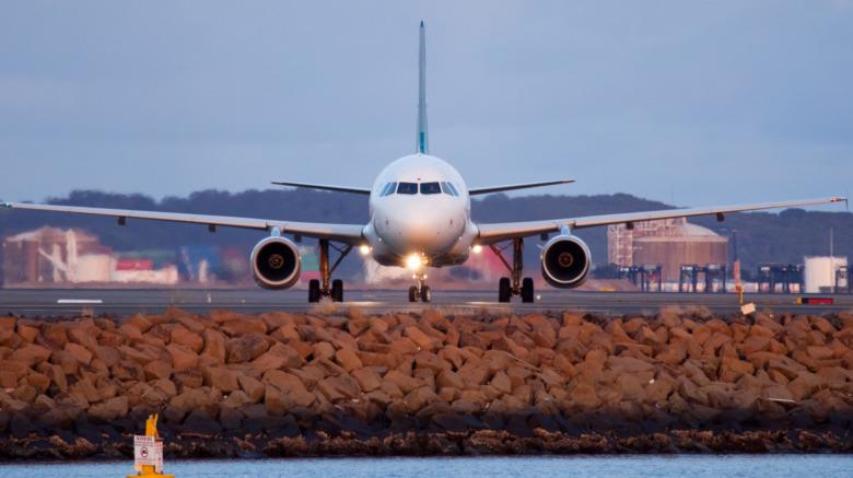 Plane departing Sydney Airport