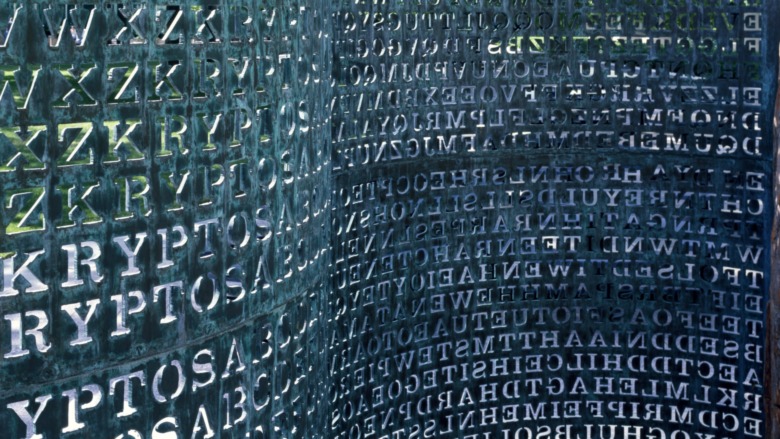 CIA sculpture Kryptos detail