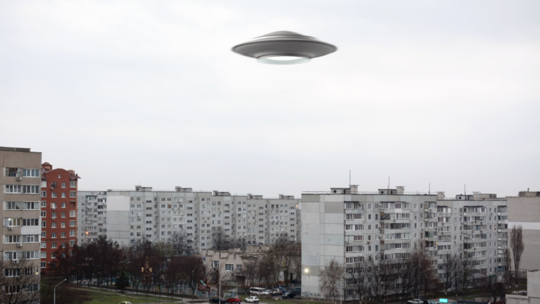 UFO over a city