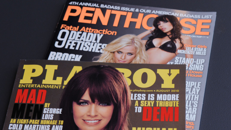 Copies of Playboy and Penthouse magazine