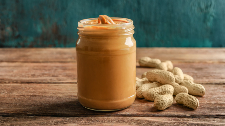 Jar of peanut butter