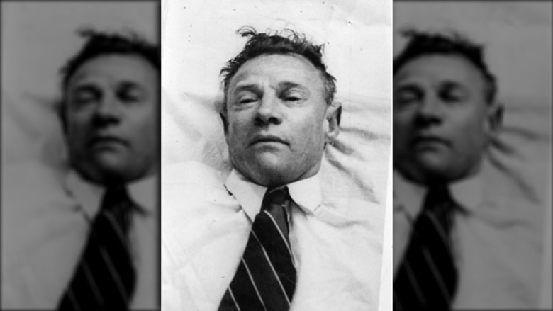 A post-mortem photo of the Somerton Man