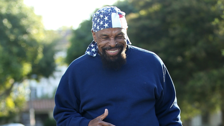 Mr. T recording a commercial