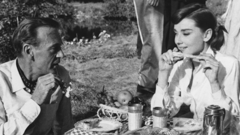 Audrey Hepburn and Humphrey Bogart