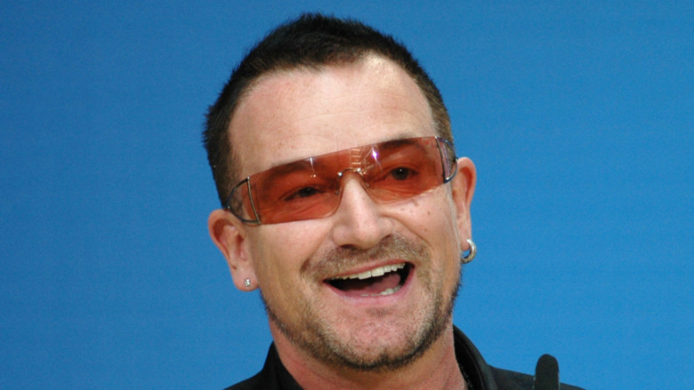 Bono laughing