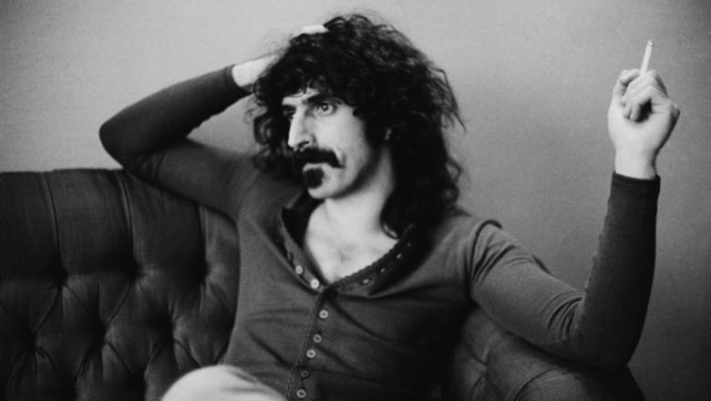 Frank Zappa smoking a cigarette