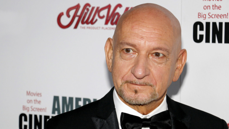 Ben Kingsley in a suit and bowtie