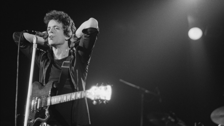 Lou Reed on stage in 1975