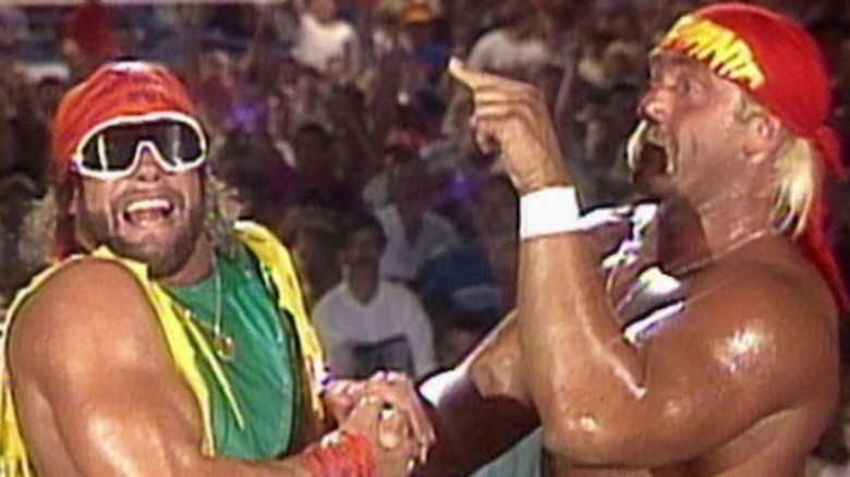 Randy Savage and Hulk Hogan