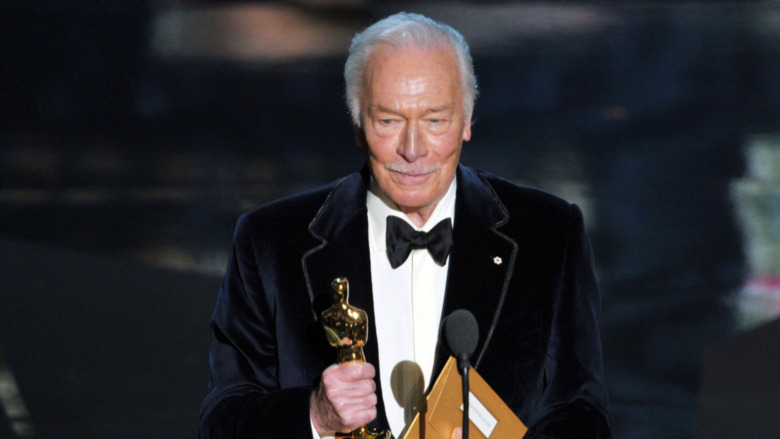 Christopher Plummer accepting his Oscar in 2012