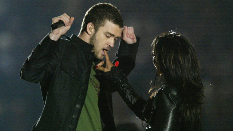 Justin Timberlake and Janet Jackson performing at Super Bowl  XXXVIII halftime show