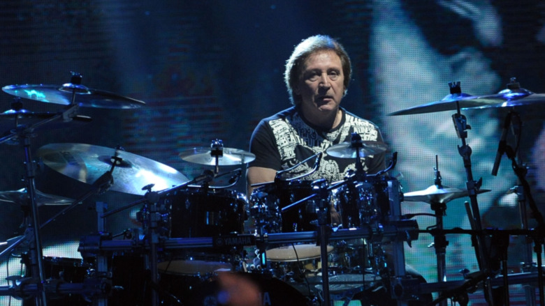 Kenney Jones on the drums at the Rock and Roll Hall of Fame