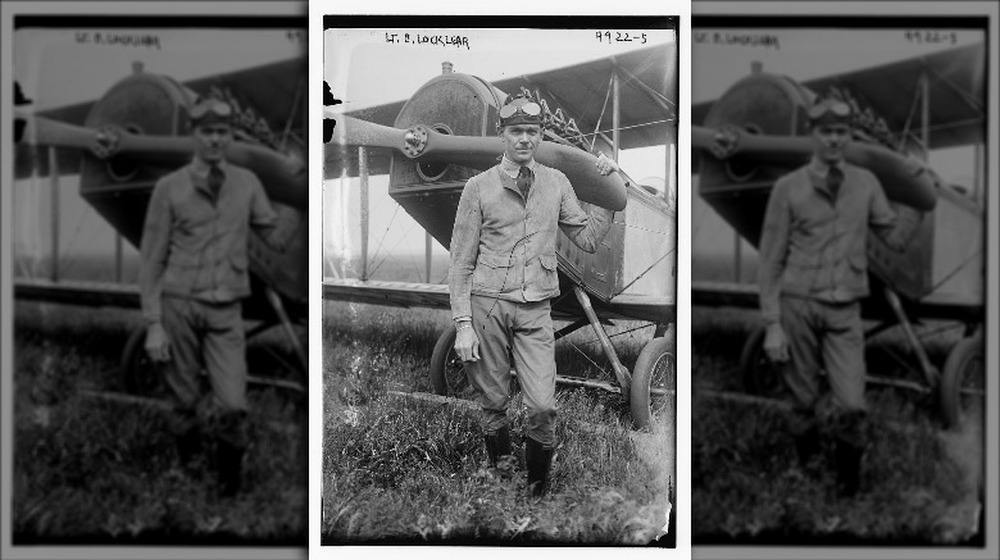 Ormer Locklear with aircraft in 1919