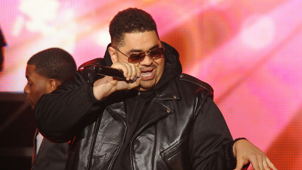 Rapper Heavy D performing 