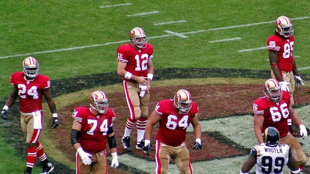 San Francisco 49ers on the field 
