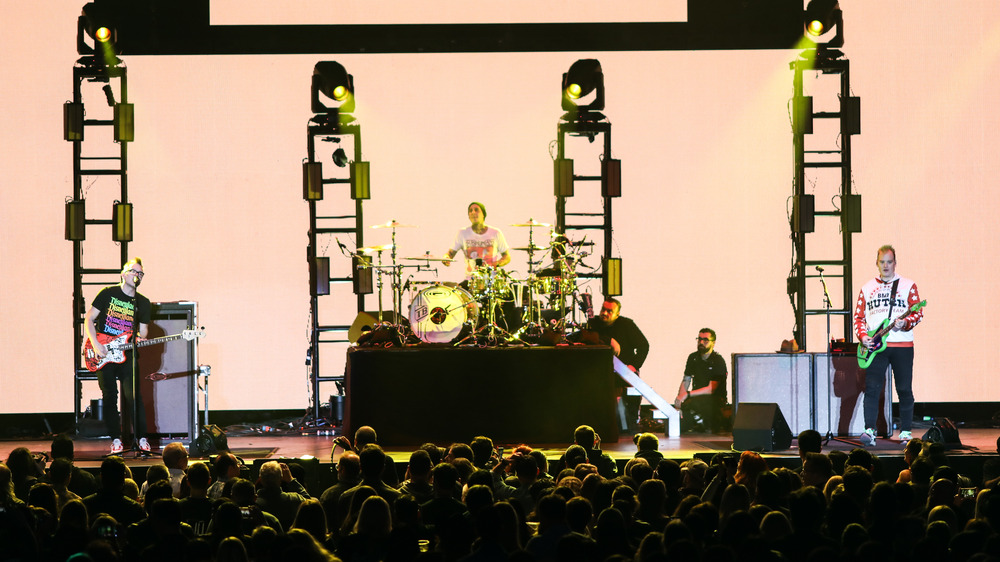 Blink-182 performing at a concert
