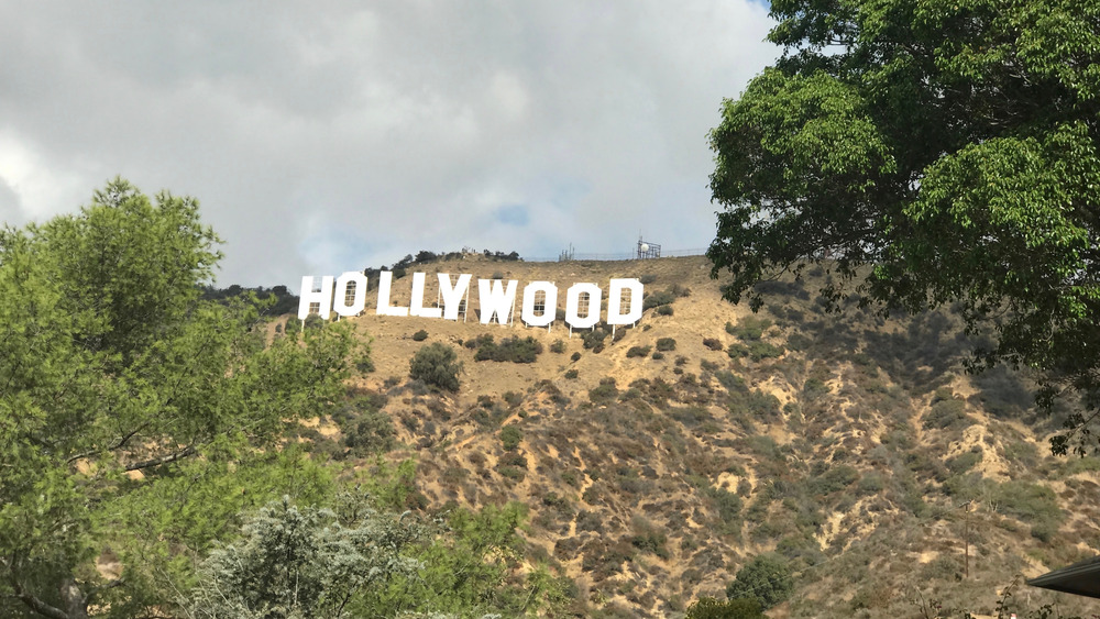 Hollywood sign on hill