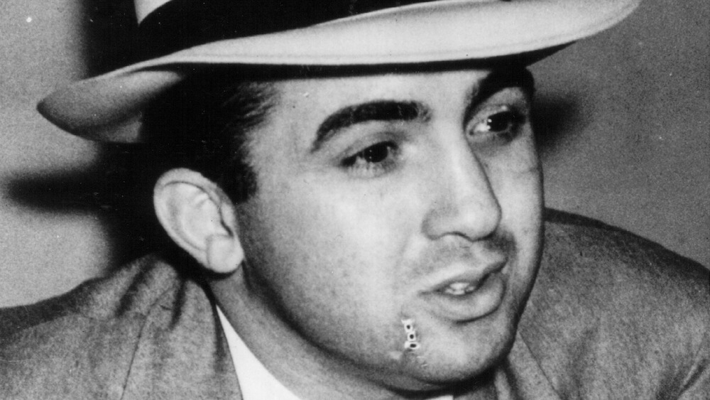 Mickey Cohen wearing hat