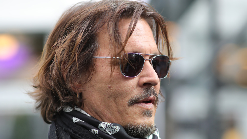 Johnny Depp wearing sunglasses 