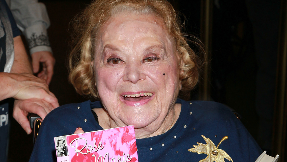 Rose Marie smiling at her book signing 