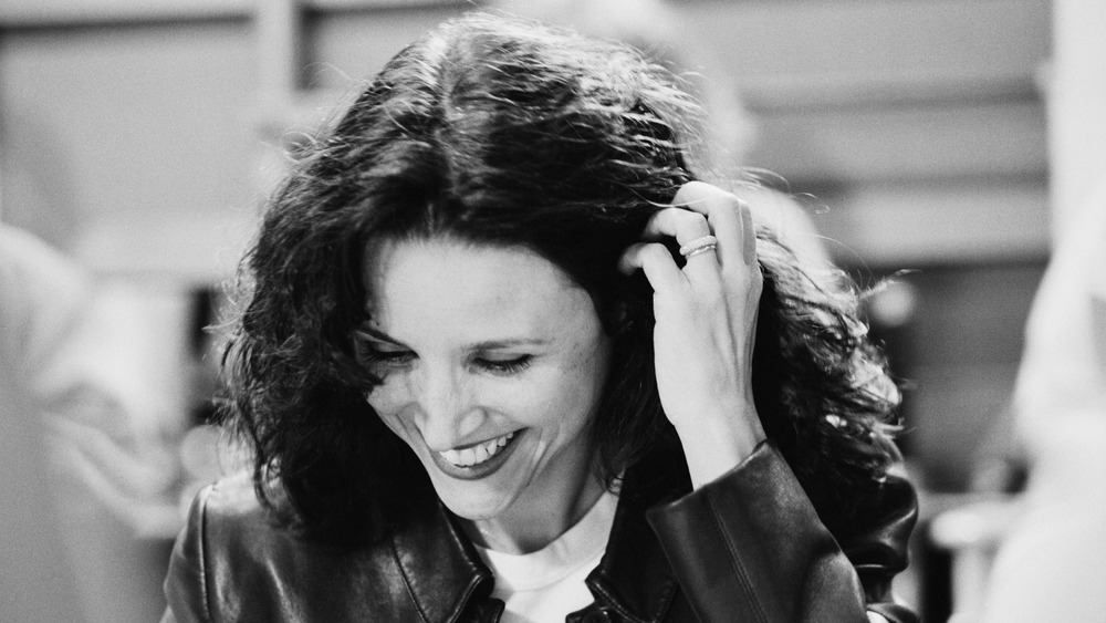 Julia Louis-Dreyfus on the set of 