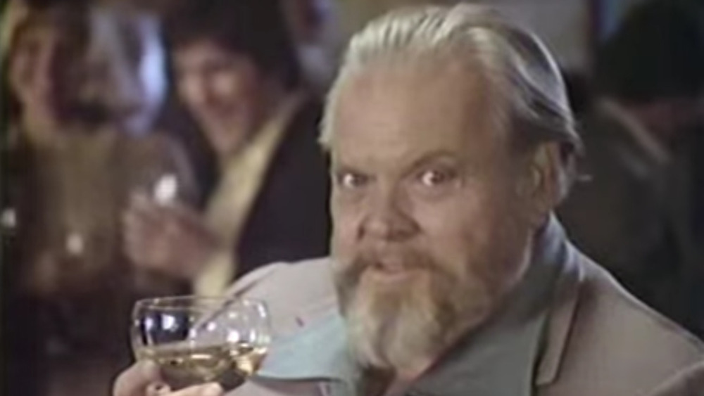 Screenshots of low-resolution VHS tape of 1978-1981 adverts for Paul Masson wines with Orson Welles