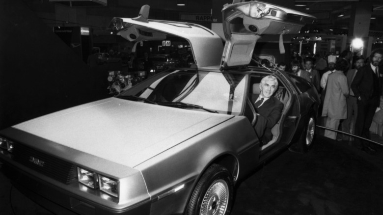 John DeLorean in DMC car